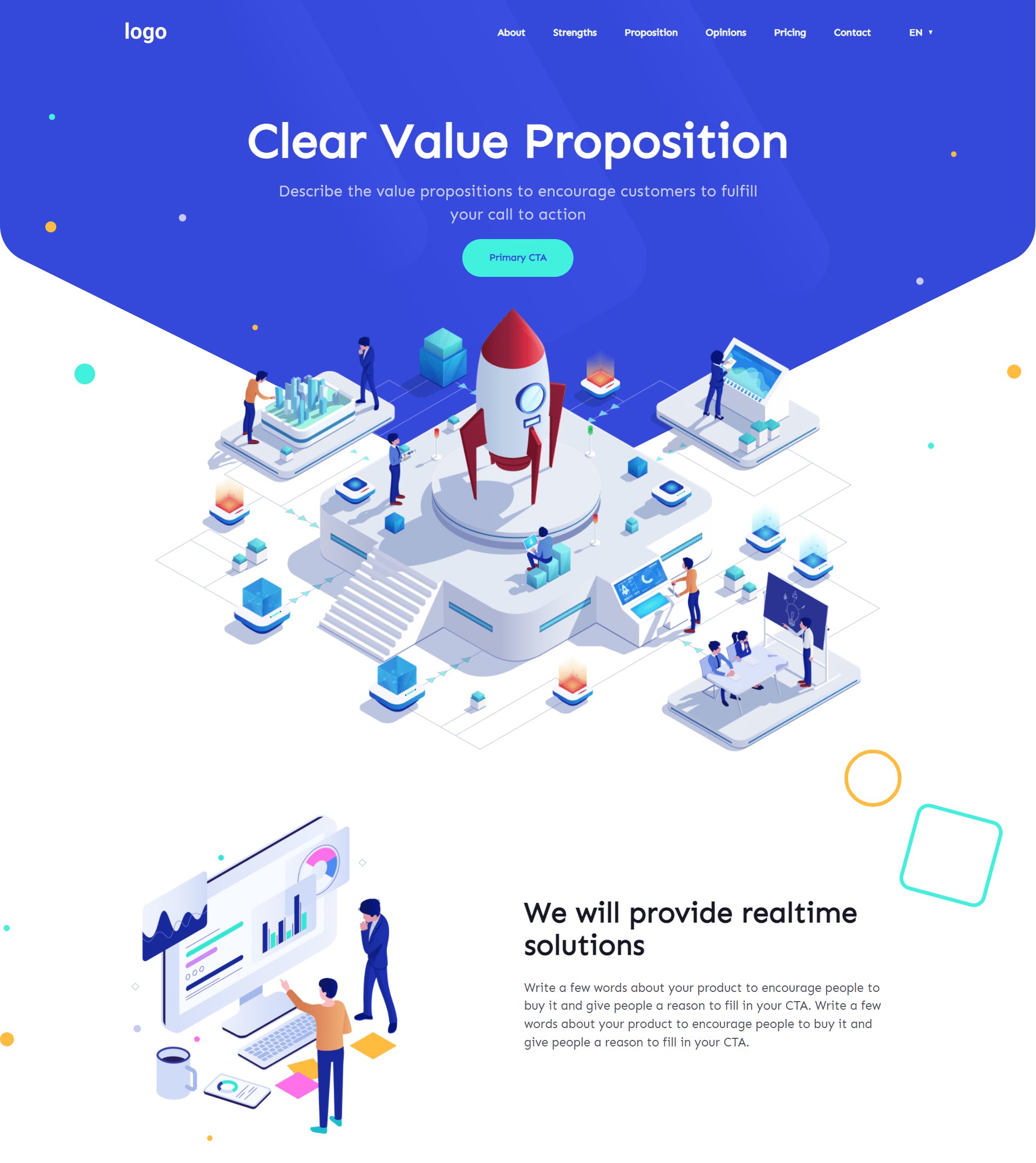Landing Page product - template by BOWWE